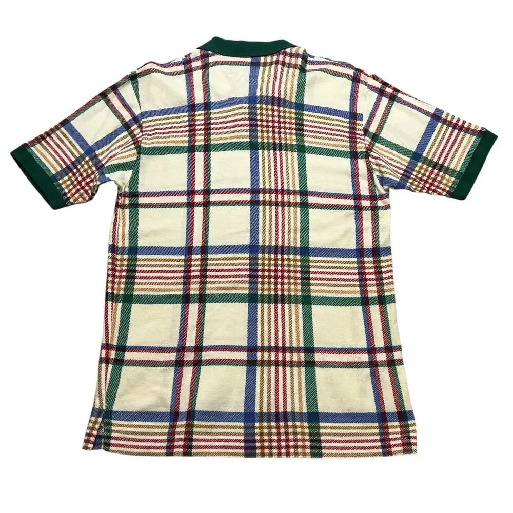 Vintage Chaps Ralph Lauren Polo‎ Shirt Men's M Plaid Tartan Preppy Crest Logo